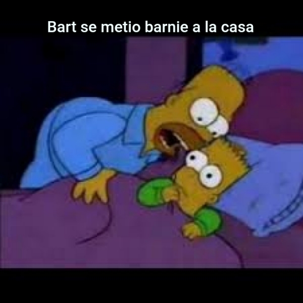 Bart se metio barnie a la casa