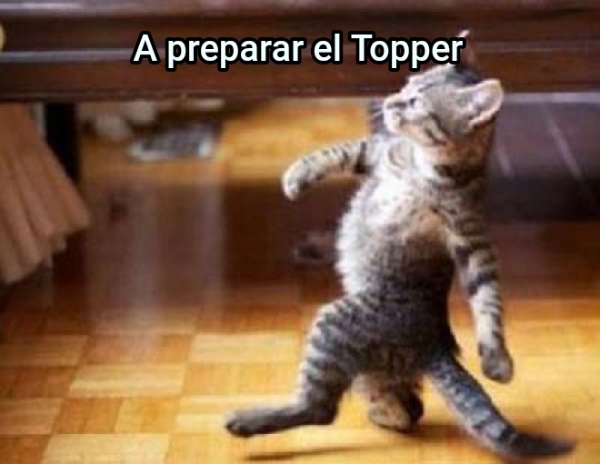 A preparar el Topper 