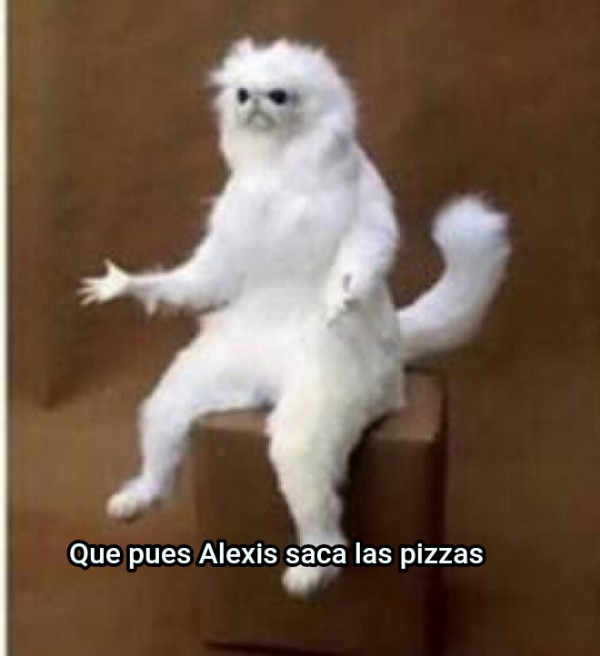 Que pues Alexis saca las pizzas